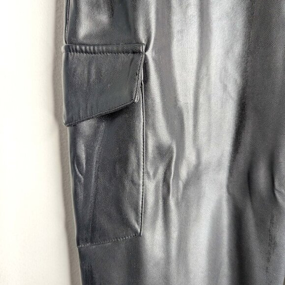 Lovers + Friends Faux Leather Jogger Pants Elastic Waist Capsule Wardrobe - Picture 7 of 15
